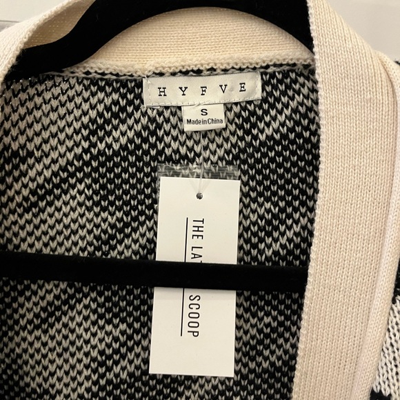 NWT HYFVE Houndstooth Chunky Cardigan - Picture 4 of 8